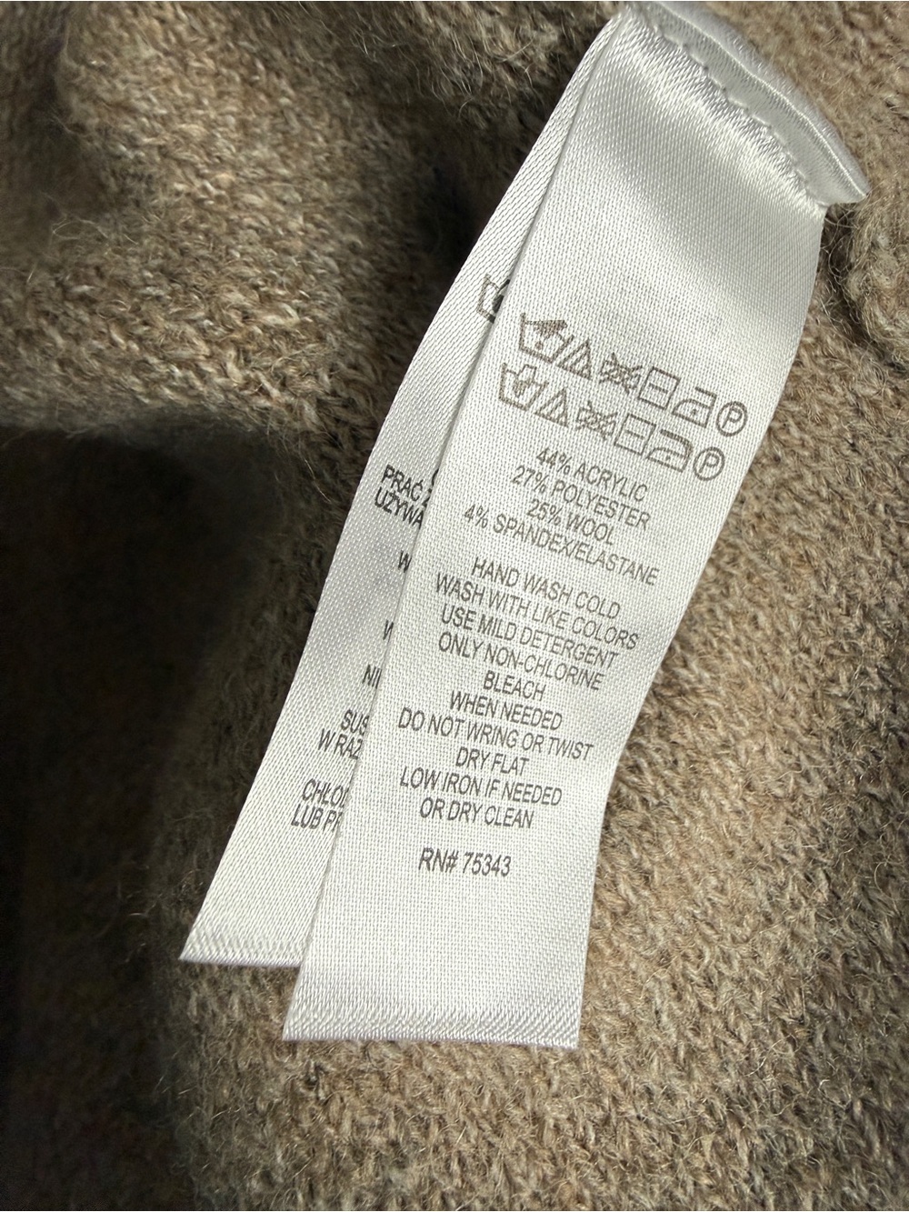 Adrienne Vittadini Taupe Open-Front Long Knit Cardigan - Picture 2 of 4